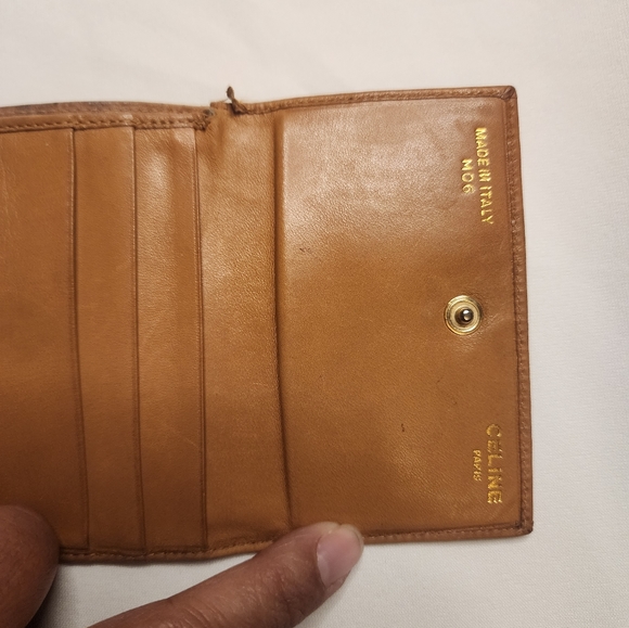 Authentic Vintage Celine Soft Leather Tri Fold Wallet - Picture 4 of 16